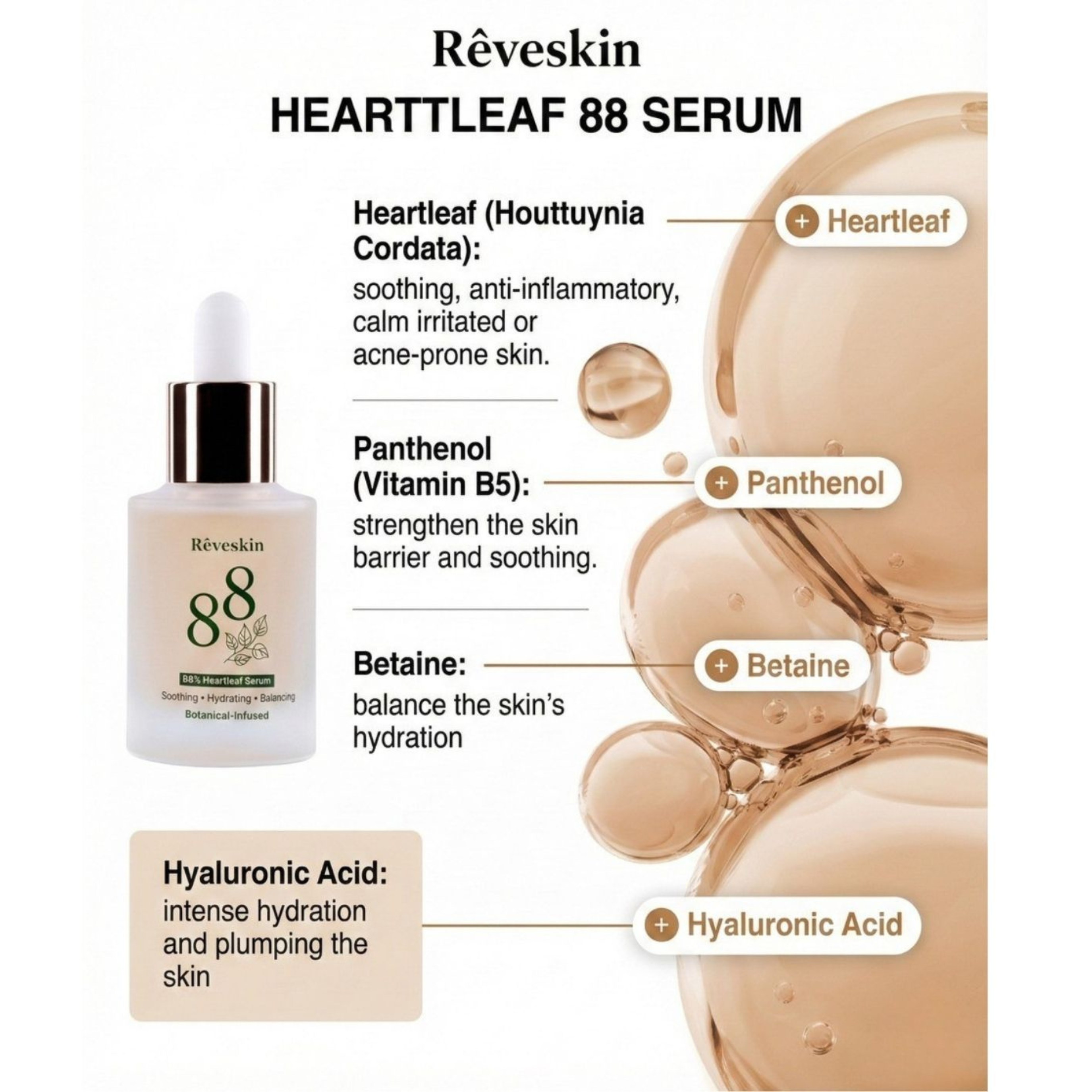 Rêveskin Heartleaf 88 Glow Serum